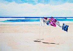 Strandr&auml;tsel, (2013) oil on canvas, 78.7 x 55.1 inch, 200 x 140 cm